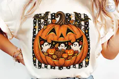 Halloween Pumpkin PNG Sublimation Shirt Product Image 6