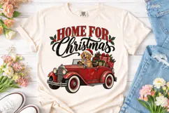 Home for Christmas Dog PNG Sublimation D Product Image 2