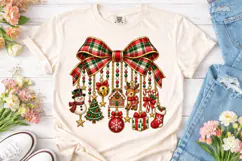 Christmas Ornament Bow PNG Sublimation D Product Image 2