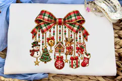Christmas Ornament Bow PNG Sublimation D Product Image 5