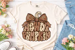 Western Pumpkin Bow PNG Sublimation Desi Product Image 2