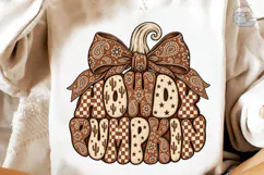 Western Pumpkin Bow PNG Sublimation Desi Product Image 4