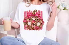 Pink Halloween Pumpkin PNG Sublimation S Product Image 1