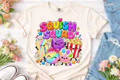 Squish Squad Cute PNG Sublimation Design Product Image 2