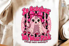 In October We Wear Pink PNG Shirt Product Image 4