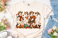 Cowgirl Geese Fall Vibes PNG Sublimation Product Image 2