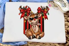 Cool Reindeer Sunglasses PNG Sublimation Product Image 4