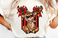 Cool Reindeer Sunglasses PNG Sublimation Product Image 5