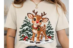 Cute Reindeer Christmas PNG Sublimation Product Image 2