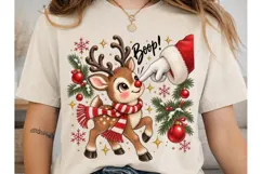 Cute Reindeer Boop PNG Sublimation Desig Product Image 2