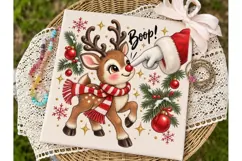 Cute Reindeer Boop PNG Sublimation Desig Product Image 1
