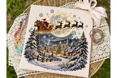 Santa Sleigh Christmas PNG Shirt Design Product Image 2
