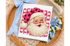Retro Santa Claus Pink PNG Sublimation D Product Image 3