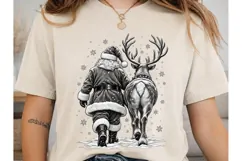 Santa Reindeer Christmas PNG Sublimation Product Image 1