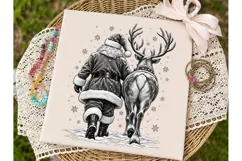 Santa Reindeer Christmas PNG Sublimation Product Image 2