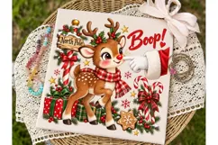 Christmas Reindeer Boop PNG Sublimation Product Image 3