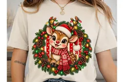 Christmas Reindeer PNG Sublimation Shirt Product Image 2