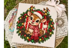 Christmas Reindeer PNG Sublimation Shirt Product Image 1
