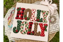 Holly Jolly PNG Sublimation Shirt Design Product Image 2