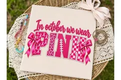 In October We Wear Pink PNG Sublimation Product Image 2