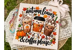 Autumn Leaves Coffee PNG Sublimation Des Product Image 2