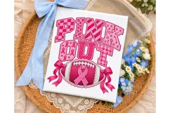 Pink Out Football PNG Sublimation Design Product Image 3