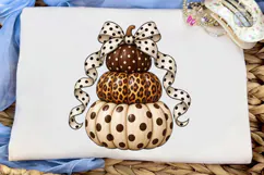 Stacked Polka Dot Pumpkins PNG Sublimati Product Image 5
