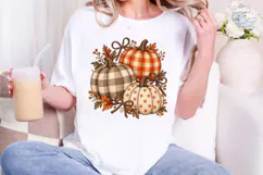 Fall Pumpkin PNG Sublimation Shirt Desig Product Image 1