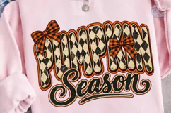 Pumpkin Season Orange Plaid PNG Sublimat Product Image 3
