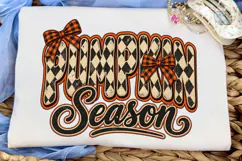 Pumpkin Season Orange Plaid PNG Sublimat Product Image 5
