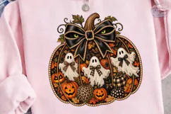Halloween Pumpkin Ghosts PNG Sublimation Product Image 2