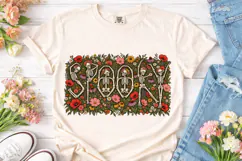 Dancing Skeletons Wildflower PNG Shirt Product Image 2