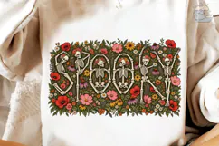 Dancing Skeletons Wildflower PNG Shirt Product Image 4