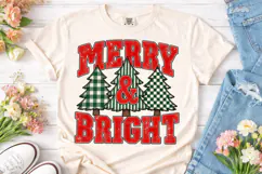 Merry & Bright Christmas PNG Sublimation Product Image 2