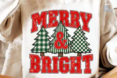 Merry & Bright Christmas PNG Sublimation Product Image 4