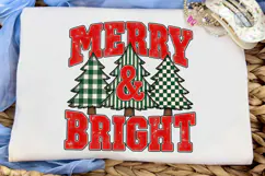Merry & Bright Christmas PNG Sublimation Product Image 5