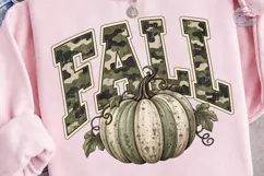 Fall Pumpkin Camo PNG Sublimation Shirt Product Image 3
