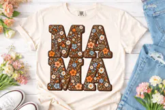 Mama Floral Boho PNG Sublimation Shirt Product Image 2