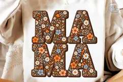 Mama Floral Boho PNG Sublimation Shirt Product Image 4
