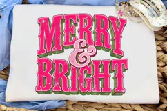Merry & Bright Christmas PNG Sublimation Product Image 5