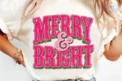 Merry & Bright Christmas PNG Sublimation Product Image 6