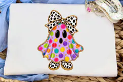 Colorful Polka Dot Girl PNG Sublimation Product Image 5