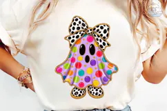 Colorful Polka Dot Girl PNG Sublimation Product Image 6