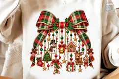 Christmas Bow Ornaments PNG Sublimation Product Image 4