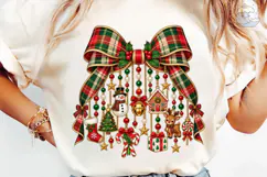 Christmas Bow Ornaments PNG Sublimation Product Image 6