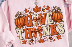Give Thanks Pumpkin PNG Sublimation Desi Product Image 3