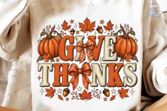 Give Thanks Pumpkin PNG Sublimation Desi Product Image 4