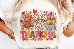 Thankful Pumpkin Turkey PNG Shirt Design Product Image 6