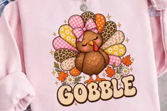 Gobble Turkey Thanksgiving PNG Sublimati Product Image 3