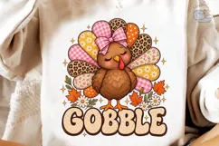 Gobble Turkey Thanksgiving PNG Sublimati Product Image 1